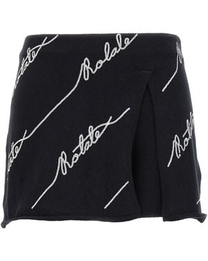 ROTATE BIRGER CHRISTENSEN Roteer Birger Christensen Skort 'sequin Logo Mini' - Zwart