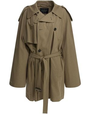 Balenciaga Short Trench Coat - Green
