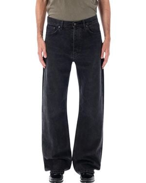 Jeanerica Vega Organic Cotton Loose Straight-Leg Five-Pocket Jeans With Button Fly - Black