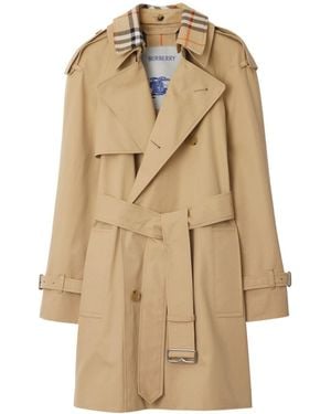 Burberry Trench Con Motivo Vintage Check - Neutro
