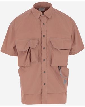 and wander En Wandel Met Korte Mouwen Multi -pocket Shirt - Roze