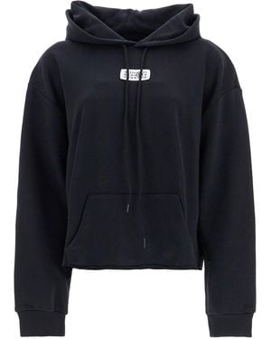 MM6 by Maison Martin Margiela Boxy Hoodie mit Kapuze - Schwarz