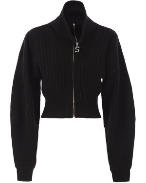 Sportmax Calipso Strickjacke aus Wolle und Kaschmir - Schwarz