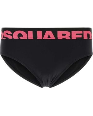 DSquared² Stretch Nylon Swimming Brief - Black