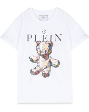 Philipp Plein Maxi T Shirt Bear - White