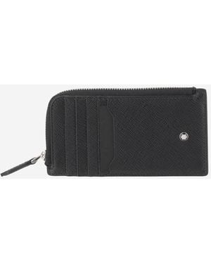 Montblanc Leather Card Holder With Logo - Black