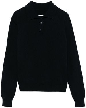Maison Margiela Poloshirt Aus Schurwolle - Schwarz
