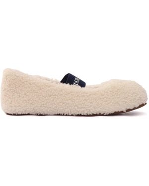 Moon Boot Mb Shearling Ballerina - Natural