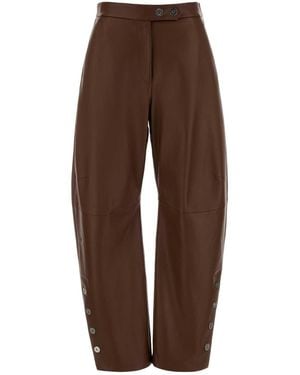 Sportmax Chocolate Leather Cinepresa Pant - Brown