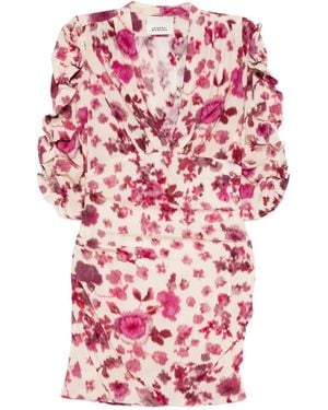 Isabel Marant Short Floral Dress - Pink