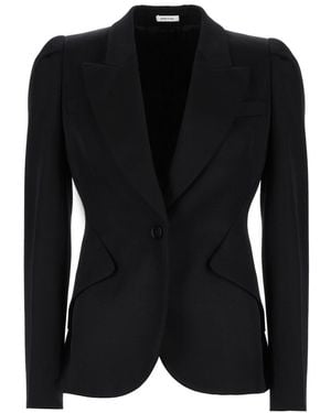 McQueen Single-Breasted Jacket - Black