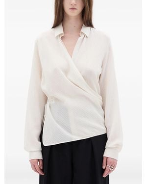 Ann Demeulemeester Alba Asymmetric Wrap Shirt - White