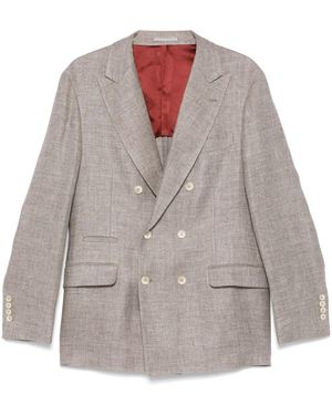 Brunello Cucinelli Doppelreihiges Sakko - Weiß