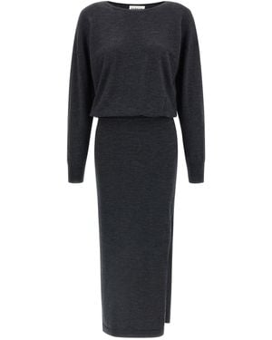 P.A.R.O.S.H. Kleid "Lime25" - Schwarz