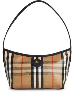 Burberry 'Highlands' Mini hombro en la mezcla de algodón de arena - Blanco