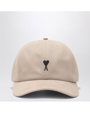 Ami Paris Ami De Coeur Coffee Milk Baseball Cap - Natural