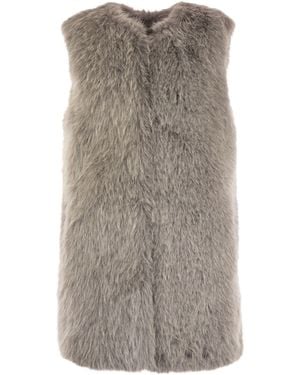Herno Cruelty Free Fur Sleeve Coat - Grey