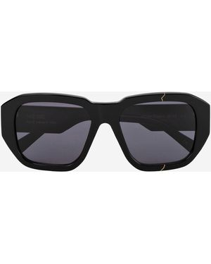 FACE HIDE Broken Cosmo Sunglasses With Logo - Black