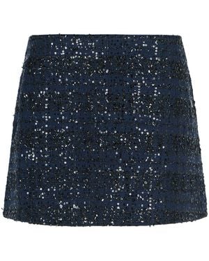 ROTATE BIRGER CHRISTENSEN Dark Polyester Miniskirt - Blue