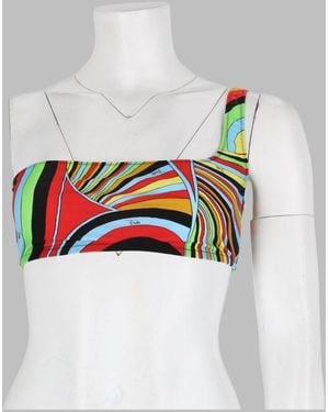 PUCCI Stretch Polyamide Swimsuit With Elastane - White
