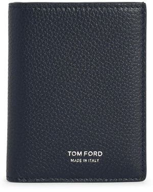 Tom Ford Leather Cardholder - Blue