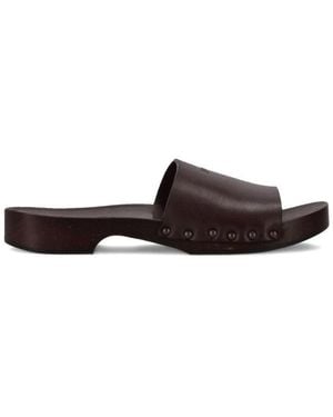LA ROSE Zoccoli Pelle - Brown