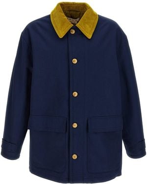 Marni Cotton Gabardine Parka - Blue