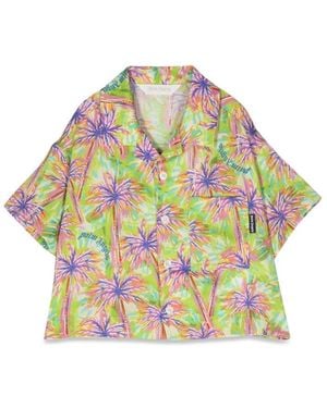 Palm Angels Bowling Shirt - Gray