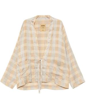 Uma Wang Plaid Jacket - Natural