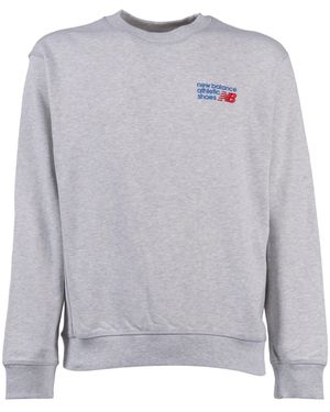 New Balance Athletics Premium Logo Crew Ash Heather - Grau