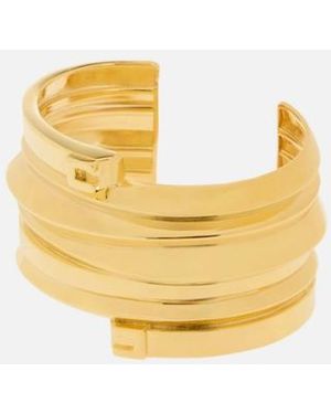 Elisabetta Franchi Rigid Armreif Mit Logo-Details - Mettallic