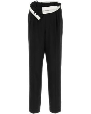 Magliano Wool Wide Leg Link Pant - Black