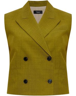 Theory Peak Db Vest.City Tw - Brown