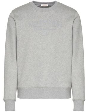 Valentino Cotton Logo Sweatshirt - Grijs