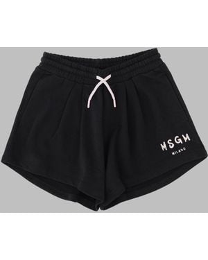 MSGM Fleece Shorts Girl - Black