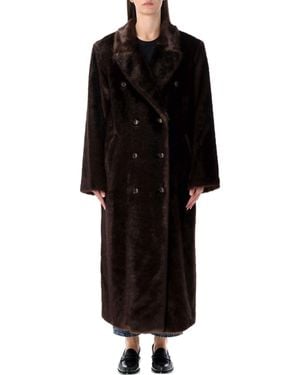 Stand Studio Harper Eco Mink Coat - Schwarz