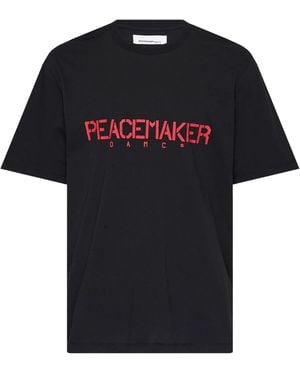 Oamc Peacemaker Regular Tee Stencil Print - Black