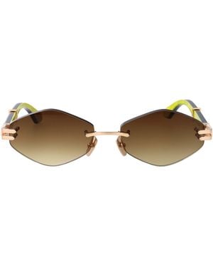 Maybach Eyewear Mg-Wek-M09 Titanium Sunglasses - Brown