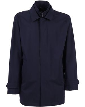 Fay Travel Morning Stretch Minimalist Casual Jacket - Blue