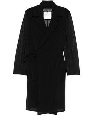 Junya Watanabe Chaqueta Cruzada Con Manga Translúcida - Negro