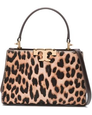 Tory Burch Eleanor Mini Tote Bag Braun Animalier