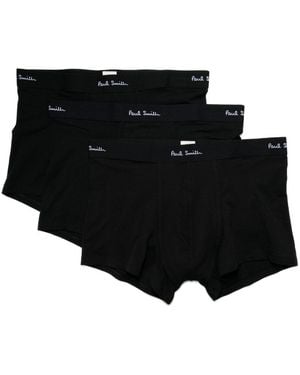 Paul Smith Lot de 3 boxers en coton à logo - Noir
