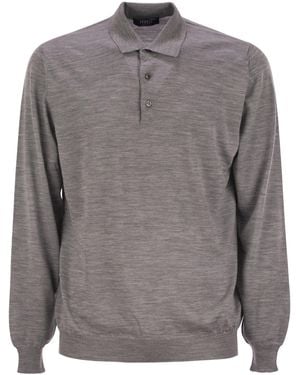 Fedeli Virgin Wool Polo Shirt - Grijs