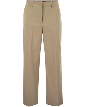 Weekend by Maxmara Wochenende max mara urial baumwollsatinernte hose - Natur