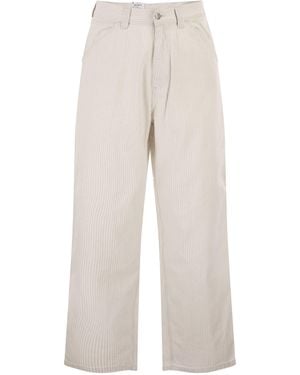 Carhartt Striped Cotton Trousers - White