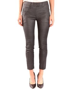 Dondup Prince Of Wales Patterned Stretch Viscose Blend Trousers - Grey