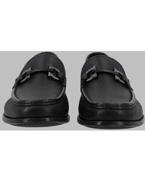 Ferragamo Mocassino "Grandioso" Con Ornamento Gancini - Black