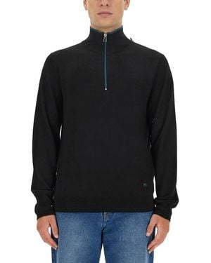 Paul Smith Jersey With Logo - Black