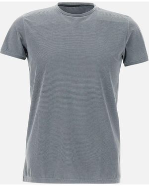 Rrd Techno Wash Geripptes Gestreiftes T-Shirt - Grau