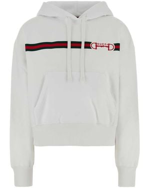 Gucci Hooded Sweatshirt - White